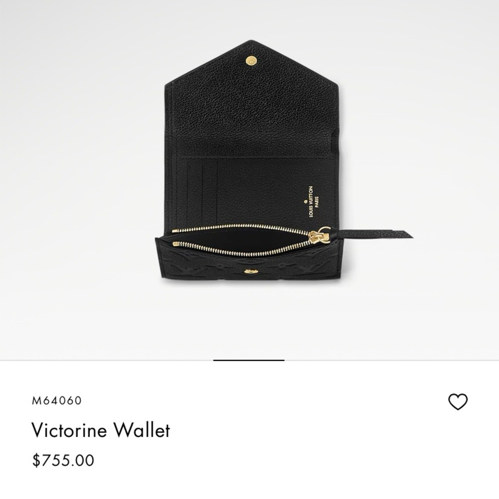 Louis Vuitton Victorine Black Embossed Monogram Wallet - Picture 4 of 16